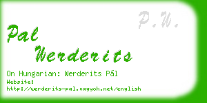 pal werderits business card